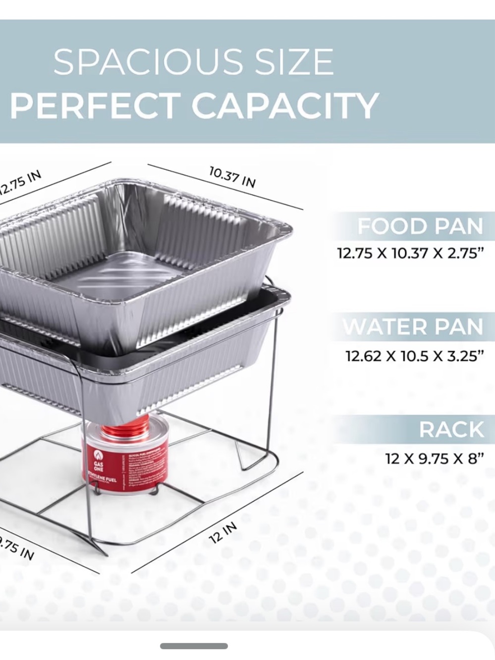 Silver Disposable Chafing Dish Buffet Set - 11 pack